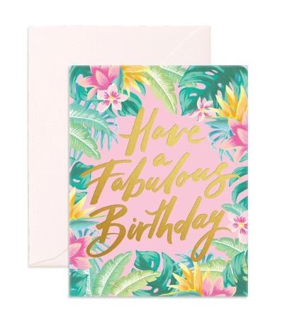 כרטיס ברכה- Fabulous Birthday Greeting Card