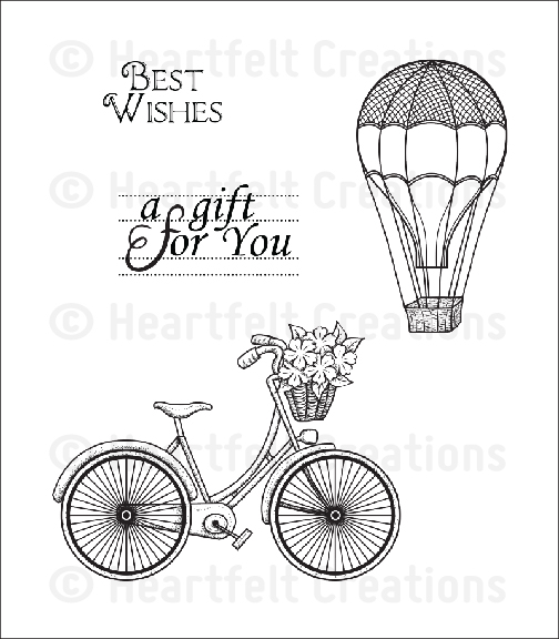 Balloon and Bicycle Cling Stamp Set