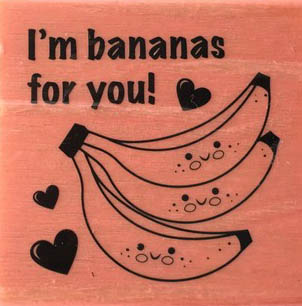 חותמת עץ - I'm Bananas For You