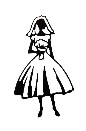 תבנית חיתוך - Woman in Wedding Dress #1