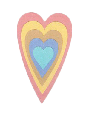 סט תבניות חיתוך - Nesting Long Heart