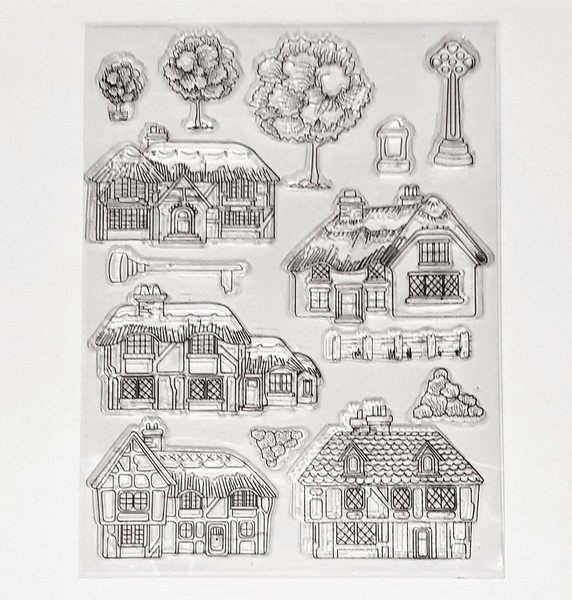 סט חותמות סיליקון- Houses in the village