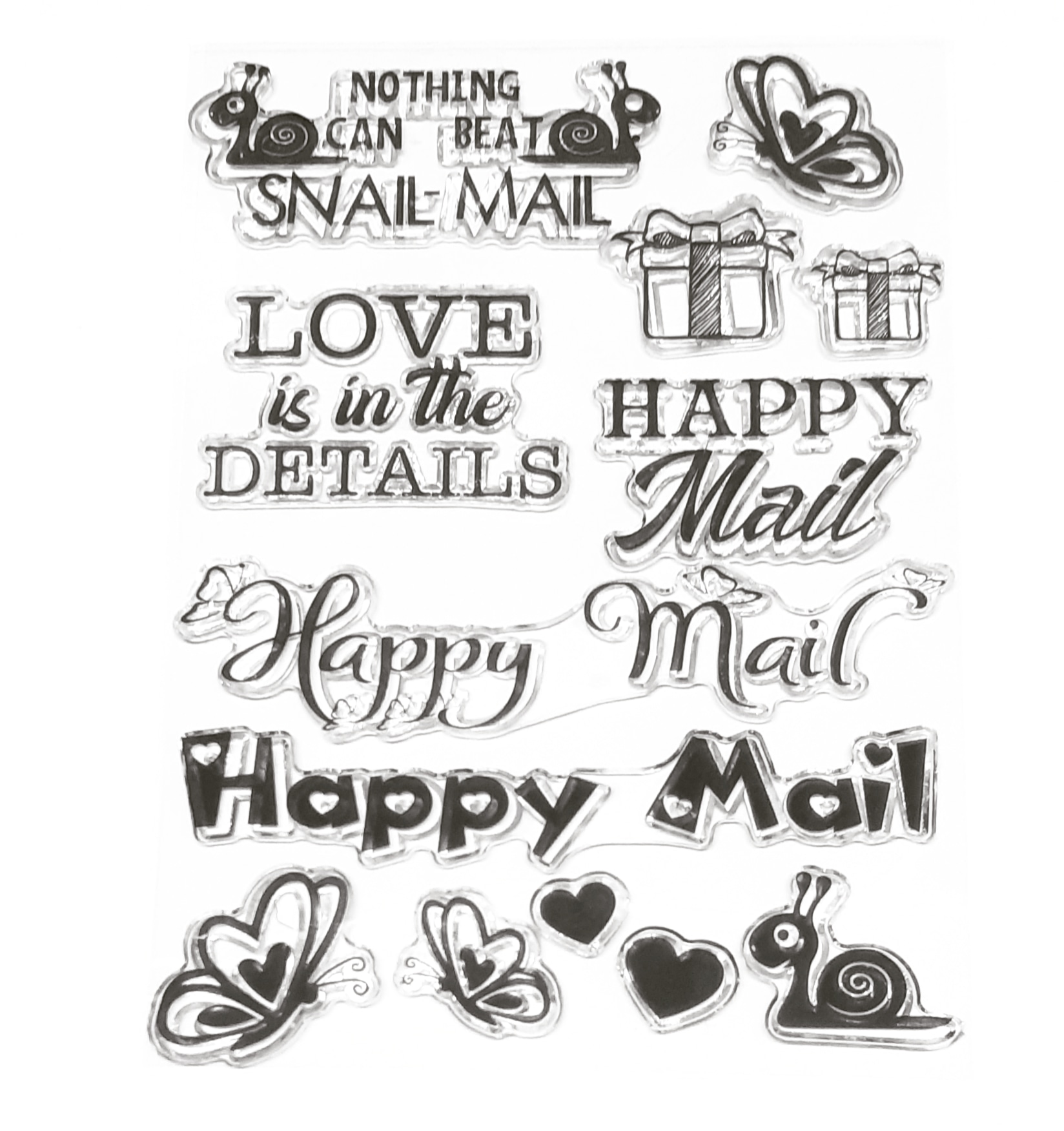 סט חותמות סיליקון - Love is in the details