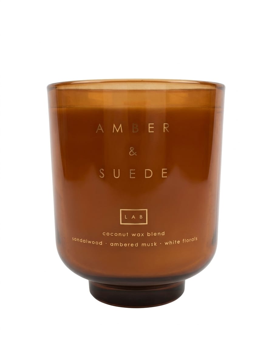 נר ריחני - Amber &amp; Suede