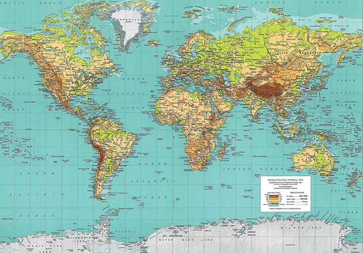 נייר עטיפה- דגם 10 - מפת העולם