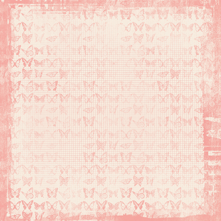 745 Vintage Pink - פרפרים ורודים