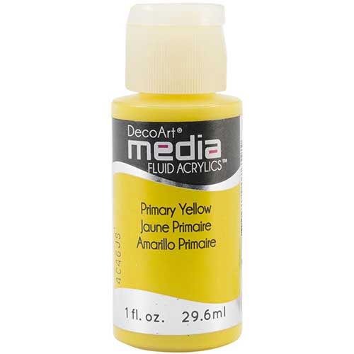 DecoArt Media Fluid Acrylic Paint - Primary Yellow