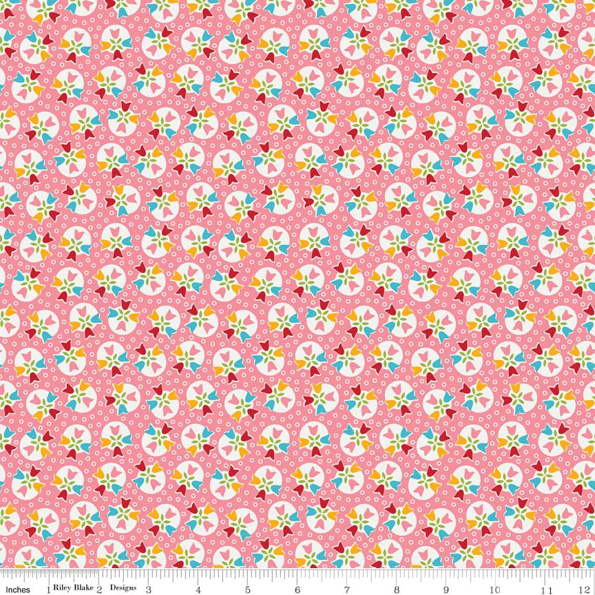 בד כותנה - C4584 - Bloom Tulip Pink