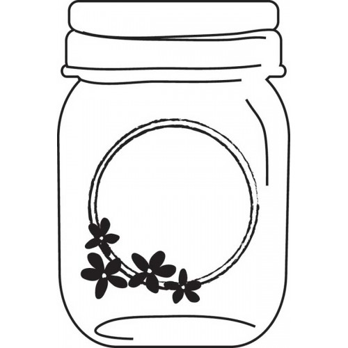 חותמת עץ - Flower Jar