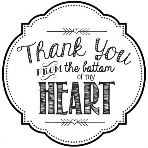 חותמת עץ - Thank You From the Bottom of My Heart