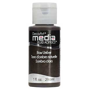 DecoArt Media Fluid Acrylic Paint - Raw Umber