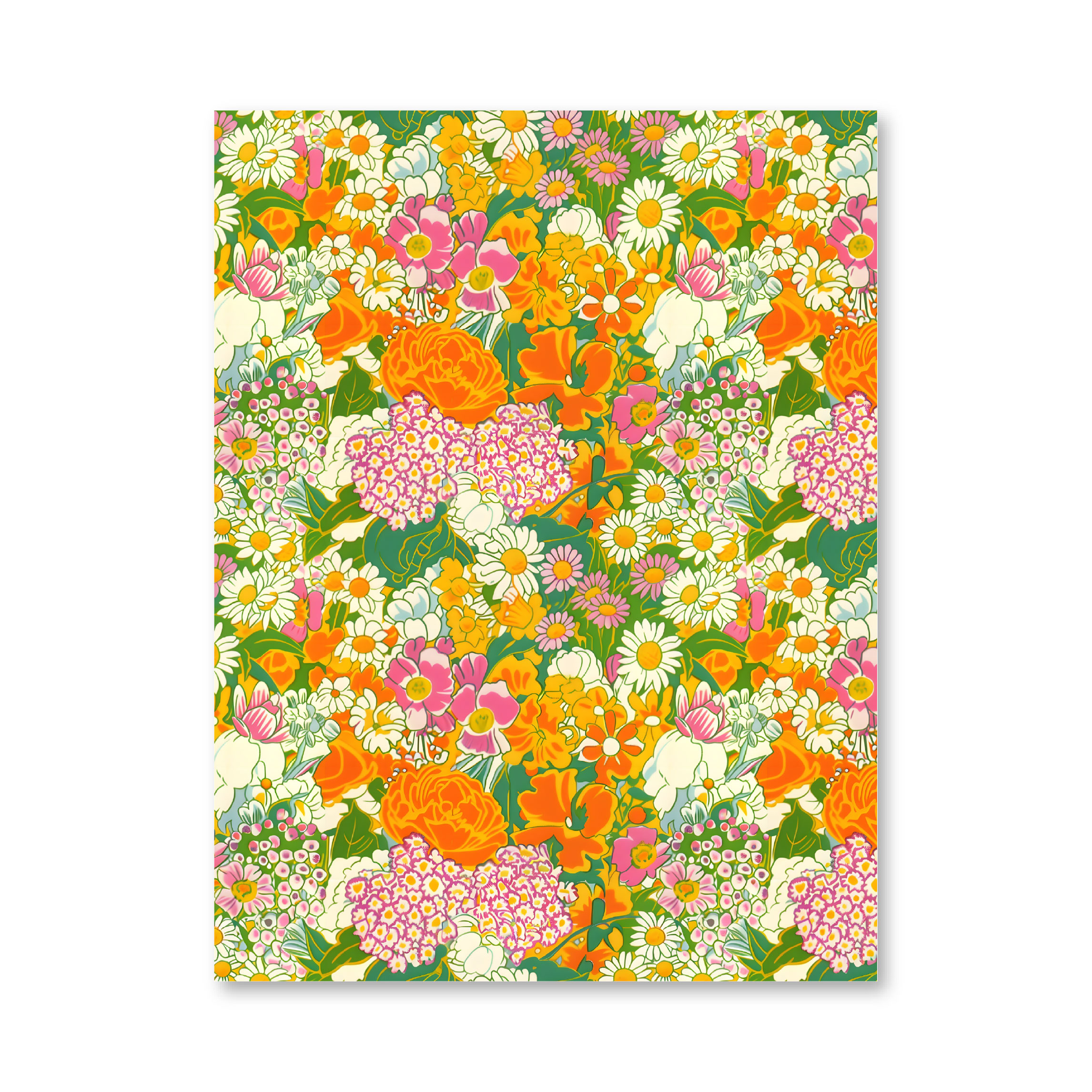 מארז דפי קארדסטוק 8" * 6" - Retro Flowers