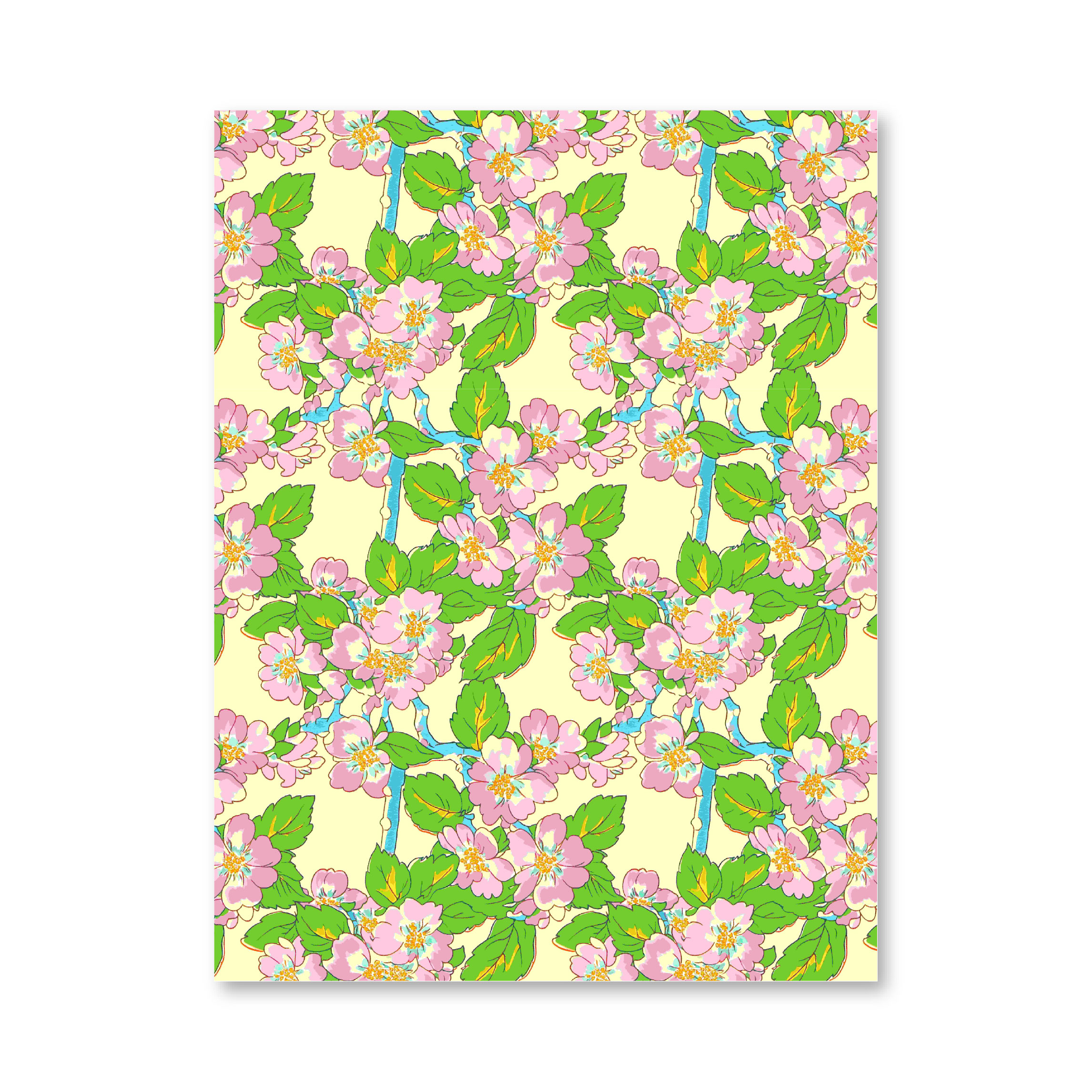מארז דפי קארדסטוק 8" * 6" - Retro Flowers