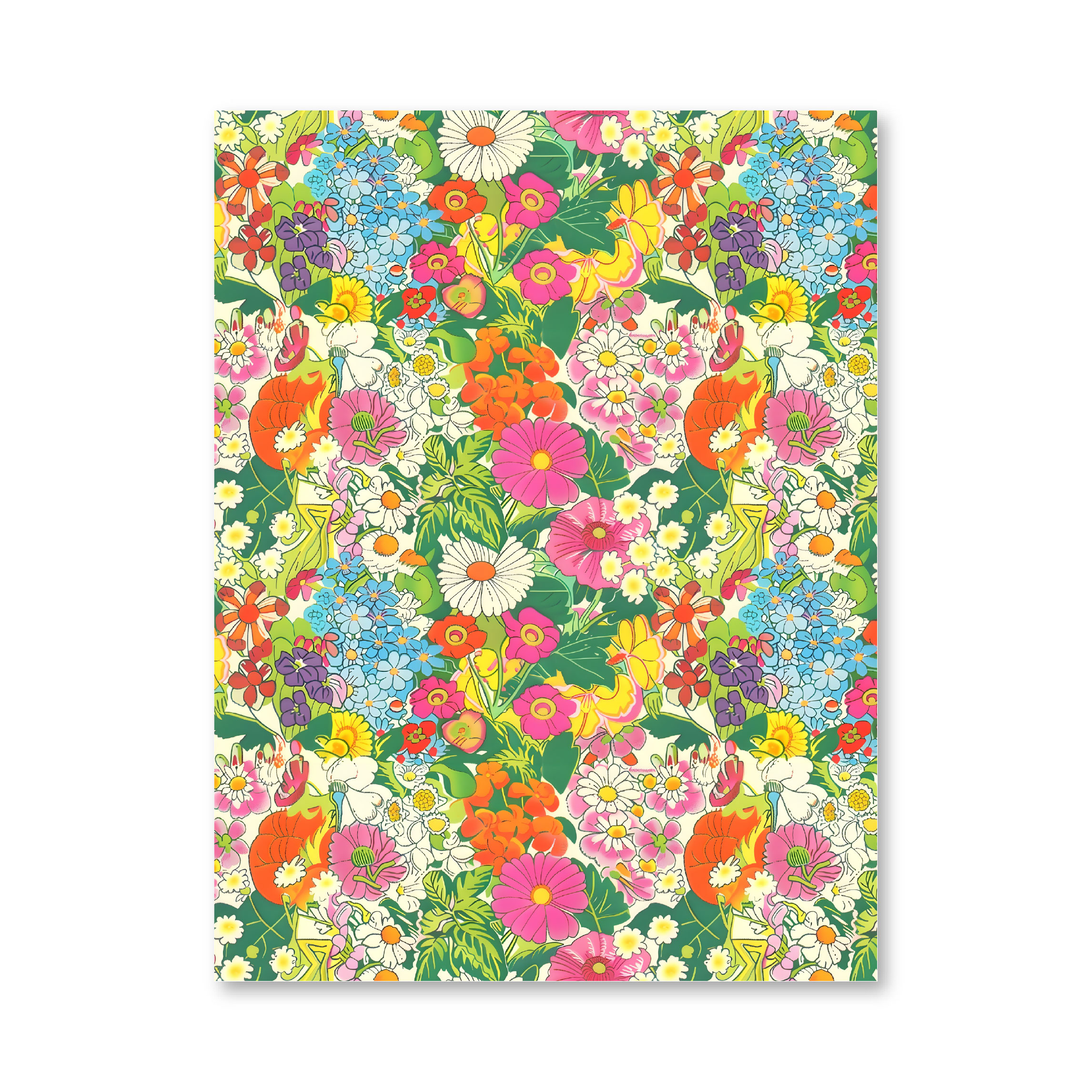 מארז דפי קארדסטוק 8" * 6" - Retro Flowers