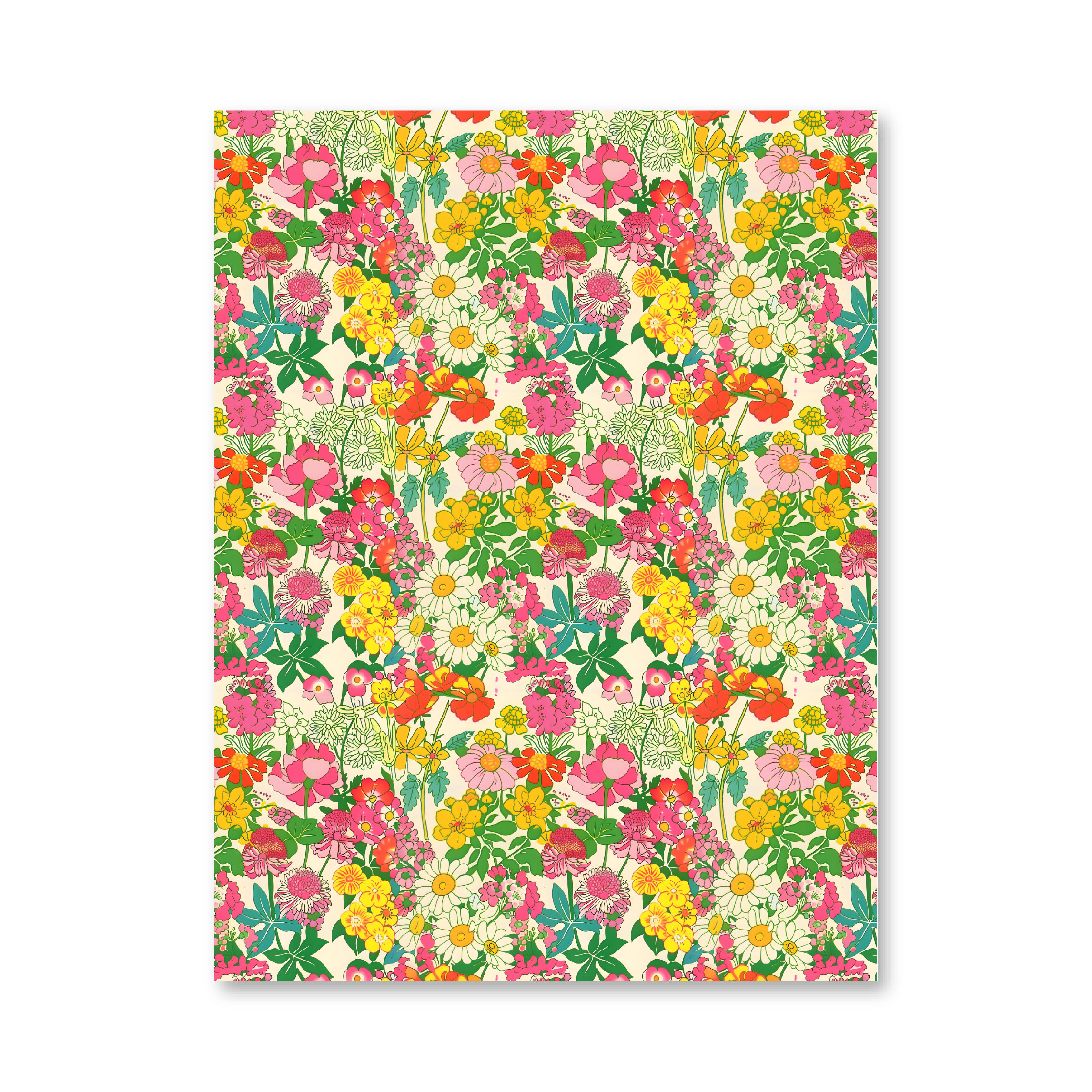 מארז דפי קארדסטוק 8" * 6" - Retro Flowers