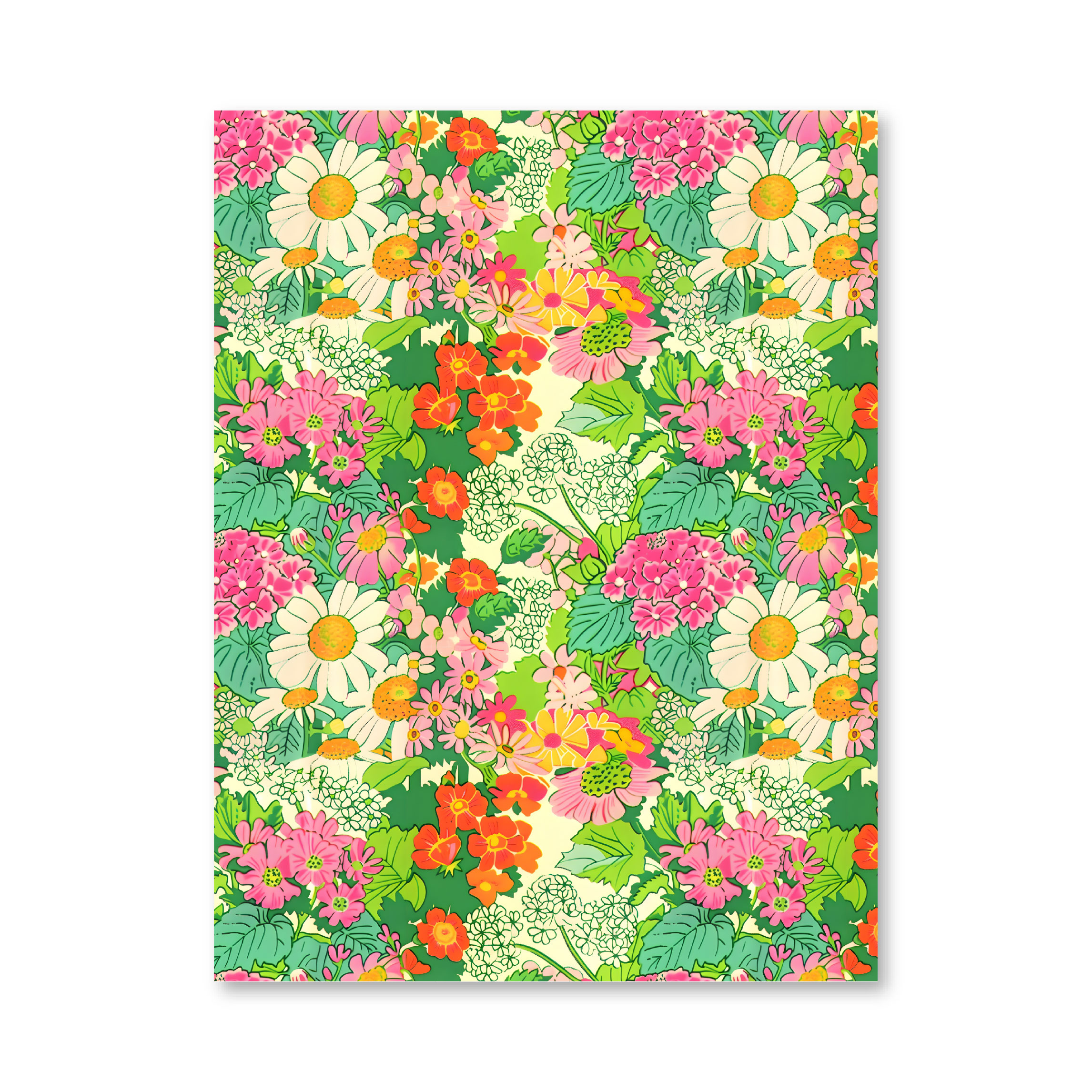 מארז דפי קארדסטוק 8" * 6" - Retro Flowers