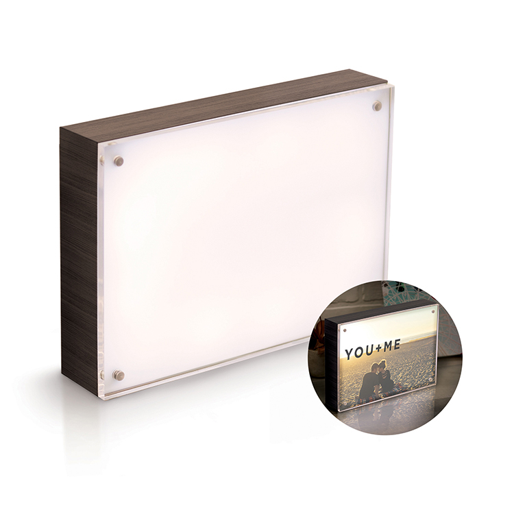 Photo Lights Collection - Acrylic Wood Frame - 5X7 - Ebony