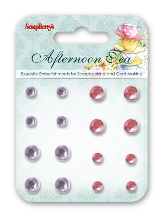 בראדים - Rhinestone Brads - Afternoon Tea