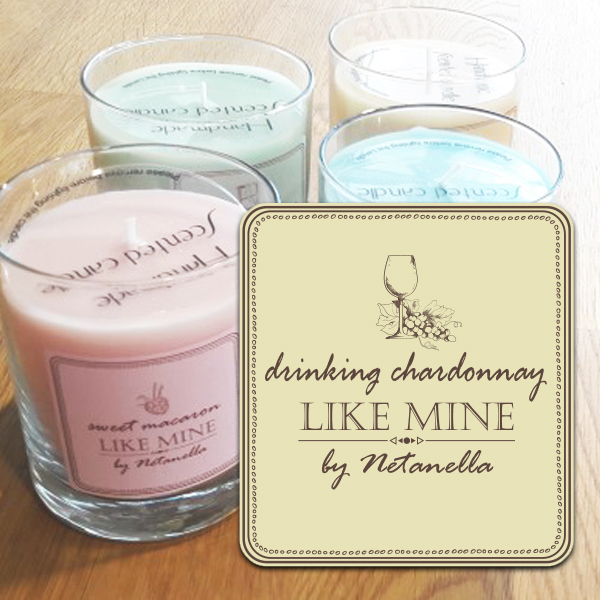 נר צילינדר קטן - Drinking Chardonnay