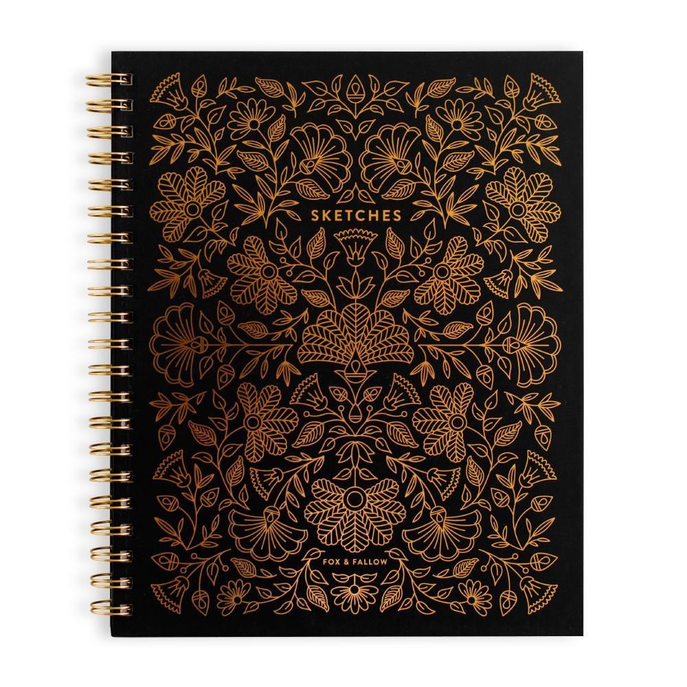 מחברת ספירלה דפים חלקים- Pyrite Large Spiral Sketchbook