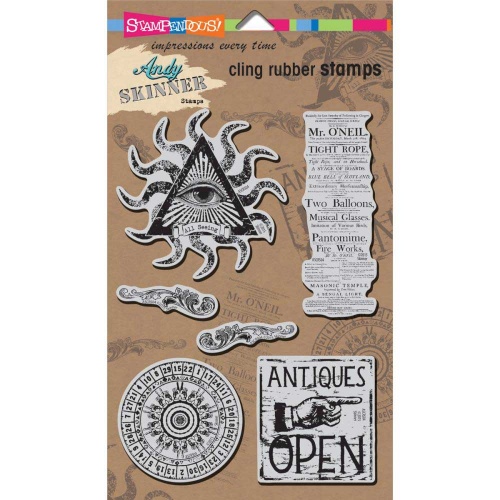 Andy Skinner Cling Rubber Stamp Set - Curiosity