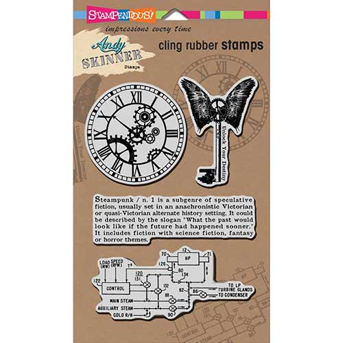 Andy Skinner Cling Rubber Stamp Set - Steampunk