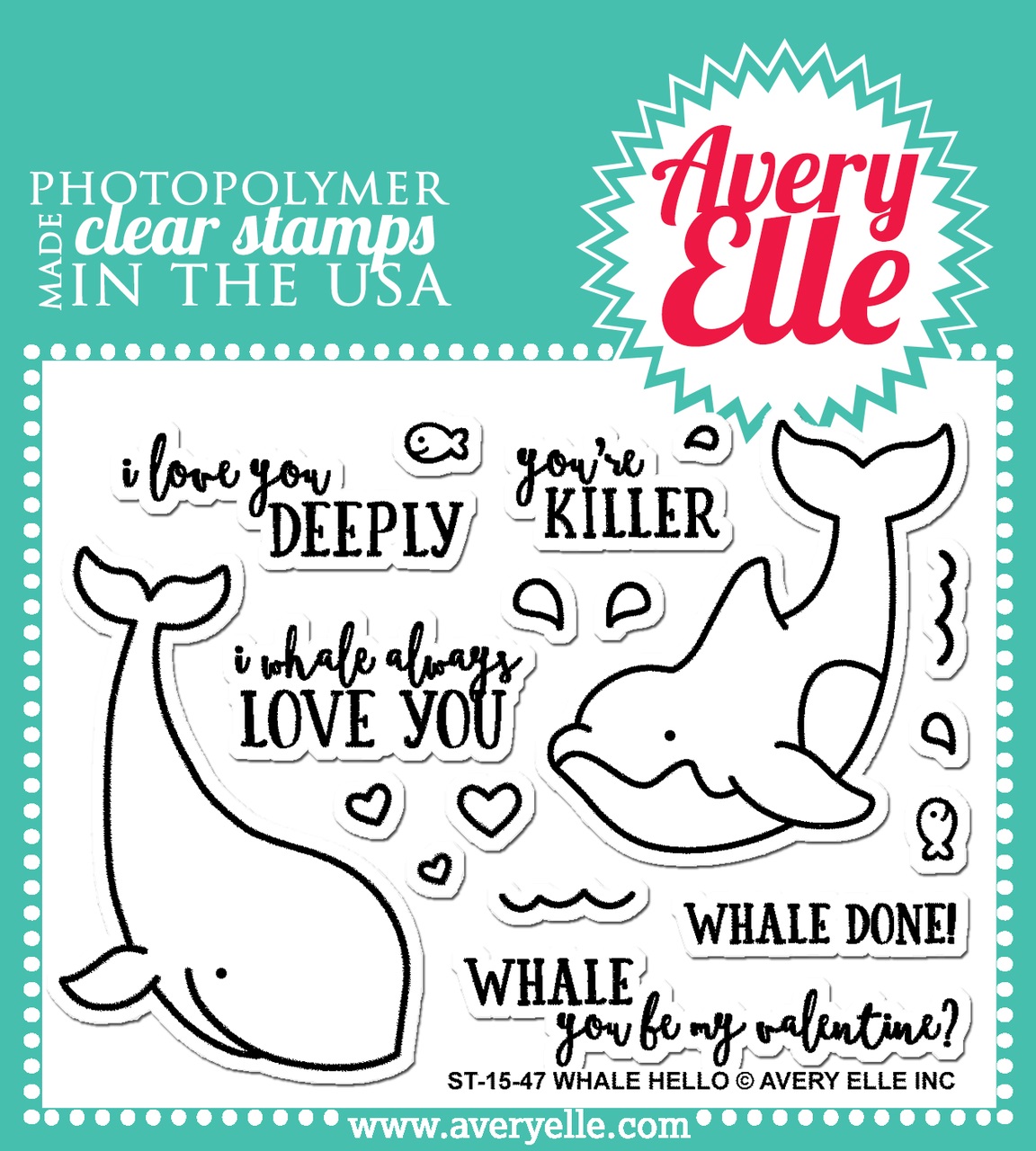 חותמות סיליקון - Whale Hello Clear Stamps