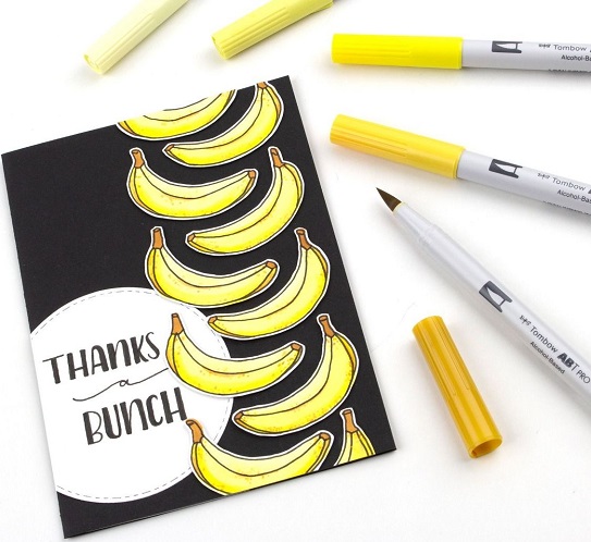 מארז 5 טושים אלכוהוליים - גווני צהוב - 56967 Tombow