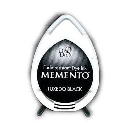 דיו ממנטו שחור - Memento Dew Drop Dye Ink Pad - Tuxedo Black