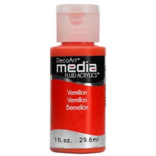 DecoArt Media Fluid Acrylic Paint - Vermilion