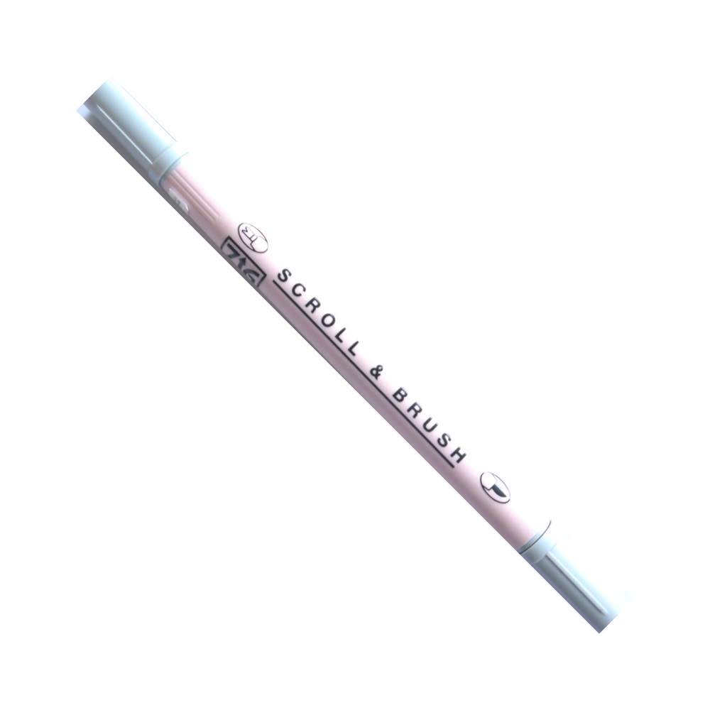 Zig Scroll &amp; Brush Marker - Platinum 091
